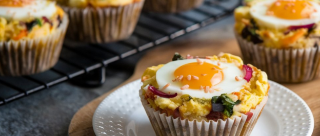 Muffins με τηγανητό αυγό